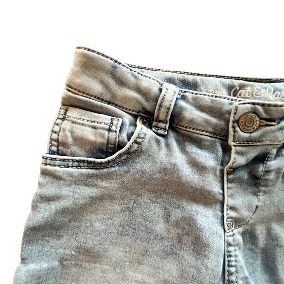 Cat & Jack Girls Jean Short Bermuda Ultimate Stretch Expandable (Sz 7/8M, W24) - Picture 2 of 5